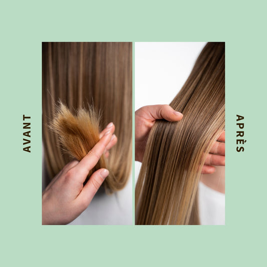 Avant/après shampoing nourrissant