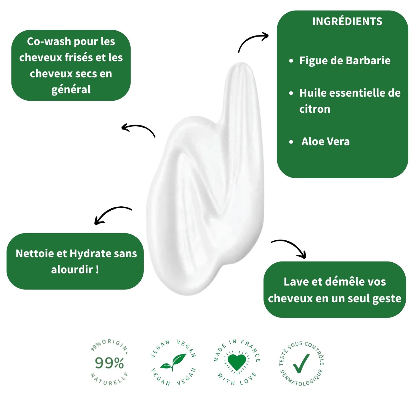 Soin Lavant et Démêlant à l’aloe vera et huile de figue de barbarie