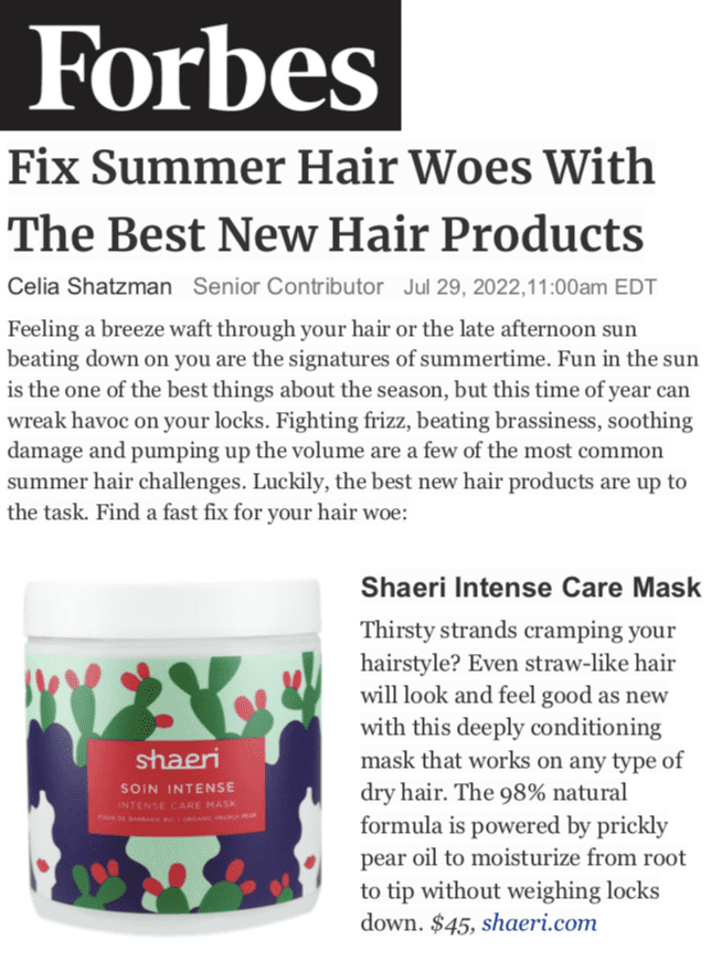 Shaeri in Forbes 