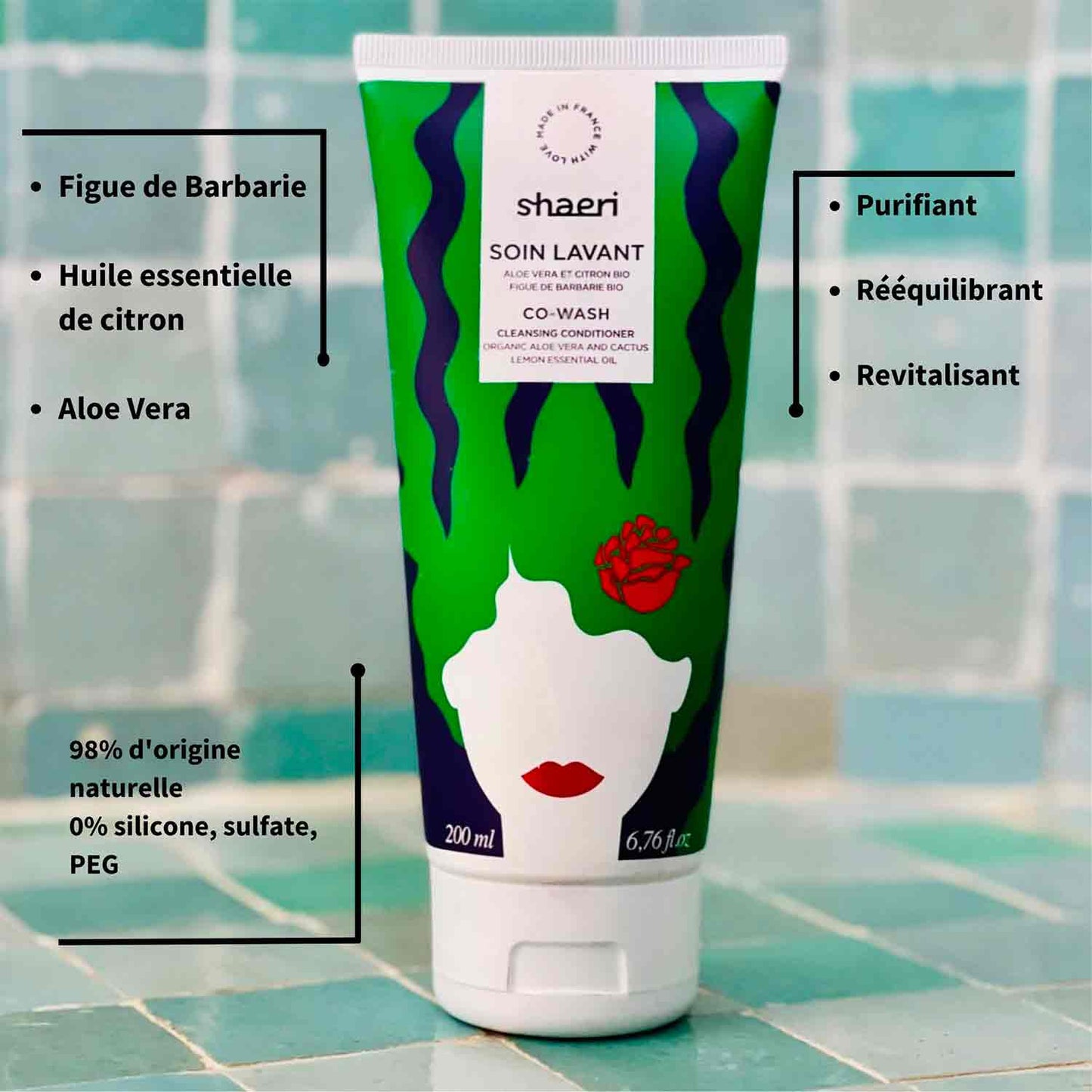 Soin Lavant et Démêlant à l’aloe vera et huile de figue de barbarie